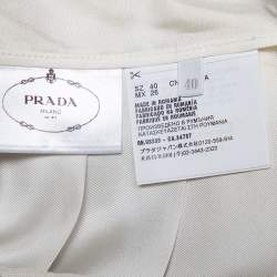 Prada Grey Silk Ombre Effect Pleated Knee Length Skirt S