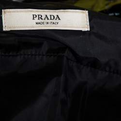 Prada Black Patent Leather Zip Front Jacket M