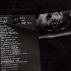 Pre Owned Prada Black Synthetic Tapered Leg Pants M
