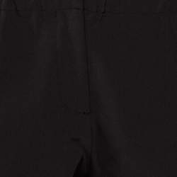 Pre Owned Prada Black Synthetic Tapered Leg Pants M