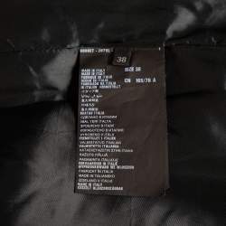 Prada Black Mohair Button Front Coat S