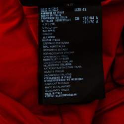 Prada Red & Black Cotton Belted Midi Dress M