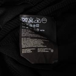 Pre Owned Prada Black Jersey Knit Ruffled Detail Long Sleeve Top M