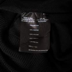 Pre Owned Prada Black Jersey Knit Ruffled Detail Long Sleeve Top M