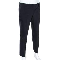 Prada Black Cropped Technical Trousers L