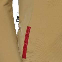 Prada Khaki Jersey Back Pocket Detail Long Sleeve Top L
