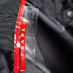 Pre Owned Prada Sports Grey Synthetic Waist Insert Detail Trousers M