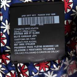 Pre Owned Prada Multicolored Printed Silk Straight Leg Pants XS