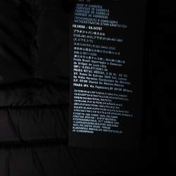  Prada Black Synthetic Quilted & Fur Collared Jacket M