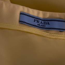 Prada Yellow Silk Mini Skirt M