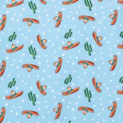 Prada Colorblock Cactus Sombrero Print Cotton& Silk T-Shirt XS 