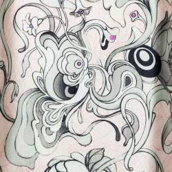 Prada Pale Pink Floral Printed Silk Sleeveless Top S