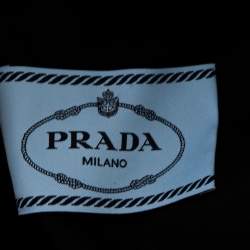 Prada Black Re-Nylon Hooded Zip Front Caban Jacket M