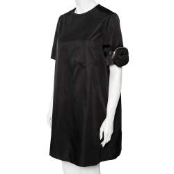 Prada Black Re-Nylon Shift Dress M