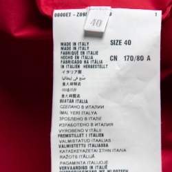 Pre Owned Prada Fuchsia Pink Cotton Contrast Collar Detailed Button Front Shirt S