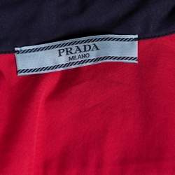 Pre Owned Prada Fuchsia Pink Cotton Contrast Collar Detailed Button Front Shirt S