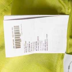 Pre Owned Prada Green Printed Silk Sleeveless Dress M 