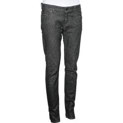 مملوكة مسبقًا Prada Black Denim Contour Fit Skinny Jeans M