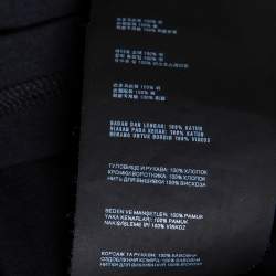 مملوكة مسبقًا تي شيرت برادا قطن أسود مزين مطرز أكمام قصير مقاس كبير (لارج)