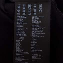 مملوكة مسبقًا تي شيرت برادا قطن أسود مزين مطرز أكمام قصير مقاس كبير (لارج)