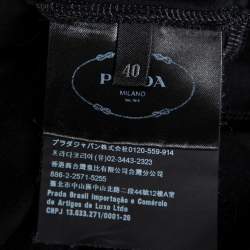Pre Owned Prada Black Logo Printed Cotton Short Sleeve T-Shirt S