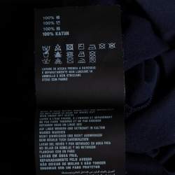 Prada Navy Blue Cotton Logo Printed Short Sleeve T-Shirt S