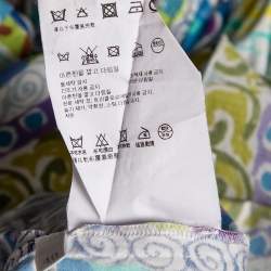 Prada Multicolored Printed Cotton Gathered Short Dress S 