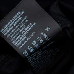 Prada Black Gabardine Flared Hem Detail Trench Coat XS