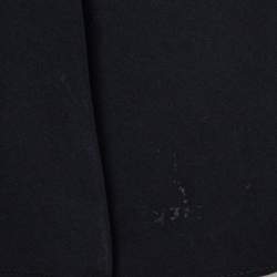 Prada Black Gabardine Flared Hem Detail Trench Coat XS