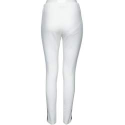 Prada White Cotton Contrast Trimmed Track Pants M
