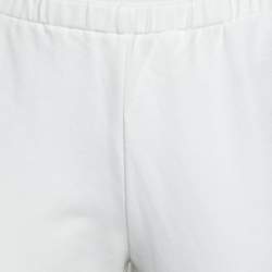 Prada White Cotton Contrast Trimmed Track Pants M