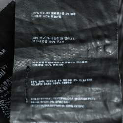 Prada Black Printed Wool Cropped Pants S