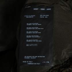 Pre Owned Prada Olive Green Floral Embroidered Wool Sleeveless Dress M