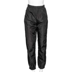 Prada Black Synthetic Jogger Pants M