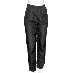 Prada Black Synthetic Jogger Pants M