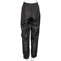 Prada Black Synthetic Jogger Pants M
