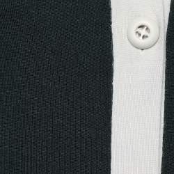 Prada Color Block Wool & Silk Knit Button Front Cardigan L