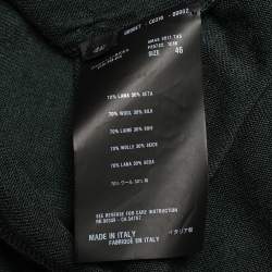 Prada Color Block Wool & Silk Knit Button Front Cardigan L