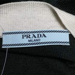 Prada Color Block Wool & Silk Knit Button Front Cardigan L