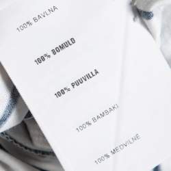 Pre Owned Prada White & Blue Striped Cotton Long Sleeve T-Shirt L