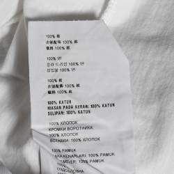 Prada White Cotton Printed Paneled Long Sleeve T-Shirt M 