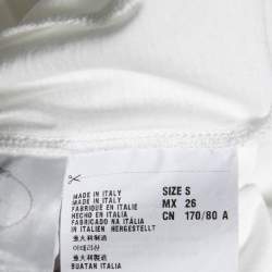 Prada White Cotton Pocket Detail Sleeveless Oversized Top S 