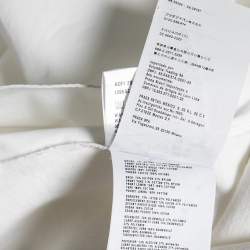 Pre Owned Prada White Cotton Paneled Drawstring Hem Detail Sleeveless Top M