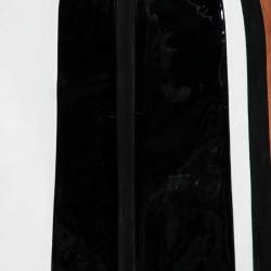 Pre Owned Prada Multicolor Striped Suede & Leather Mini Skirt M