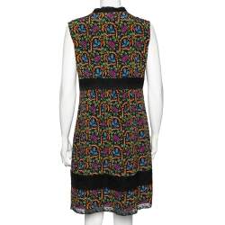  Prada X Holiday & Brown Multicolor Floral Print Silk Sleeveless Mini Dress M