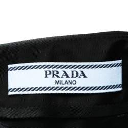 Pre Owned Prada Black Synthetic Pocket Detailed Mini Skirt M 