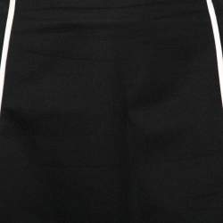 Pre Owned Prada Black Wool & Silk Contrast Trim Detailed Mini Skirt M 