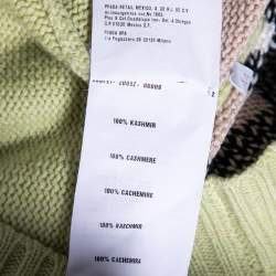 Prada Green Knit Long Sleeve V Neck Sweater M