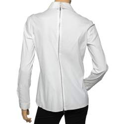 Pre Owned Prada White Cotton Long Sleeve Shirt M