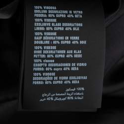 Prada Black Crepe Bead Embellished Sleeveless Dress M 